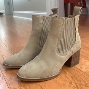Real suede weatherproof UGG block heels